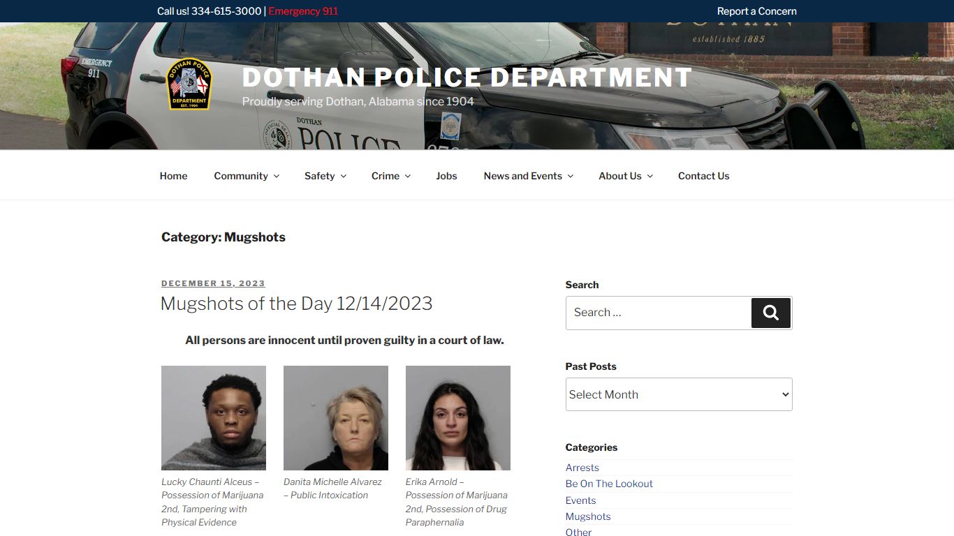 Mugshots – Dothan Police Department