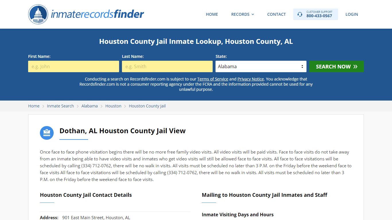 Houston County Jail Roster & Inmate Search, Houston County, AL